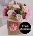 FREE chocolates and prize draw entrance with selected bouquets from M&S 